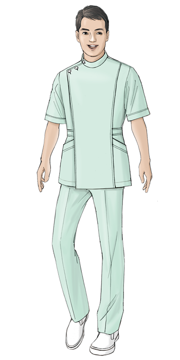 医学療法士　ケーシー型白衣